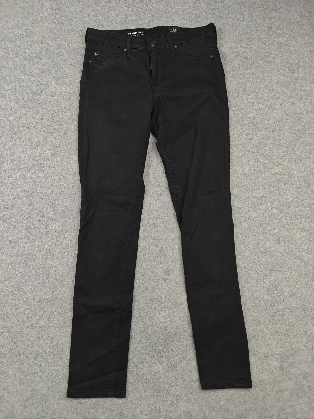 Adriano Goldschmied Jeans Womens 25 Black The Abbey Ankle Mid Rise Super Skinny